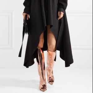 --SOLD-- MARCO DE VINCENZO Rose Gold Mirror Knee-High Boots